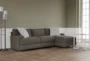 Aidan IV Chenille 2 Piece Grey 111" Sectional With Right Arm Facing Chaise - Room