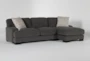 Aidan IV Chenille 2 Piece Grey 111" Sectional With Right Arm Facing Chaise - Signature