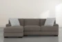 Aidan IV Chenille 2 Piece Grey 111" Sectional With Left Arm Facing Chaise - Signature
