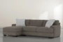 Aidan IV Chenille 2 Piece Grey 111" Sectional With Left Arm Facing Chaise - Side