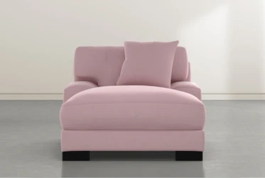 Aidan IV Pink Velvet Chaise