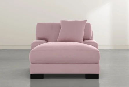 Aidan IV Pink Velvet Chaise - Main