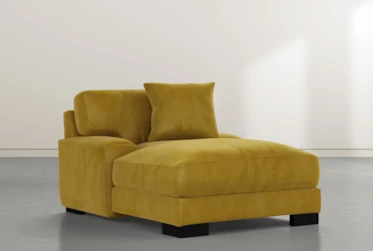 Aidan IV Yellow Velvet Chaise