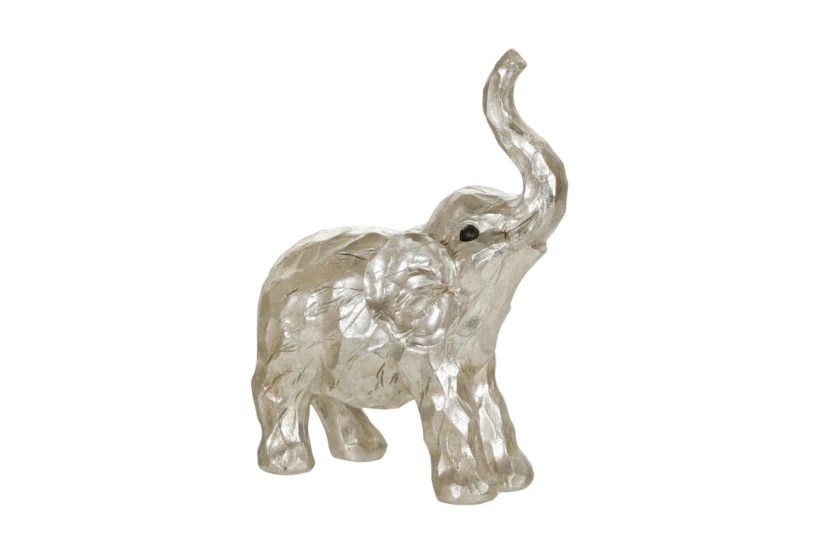 11 Inch Silver Elephant Figurine  - 360