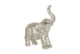 11 Inch Silver Elephant Figurine  - Signature