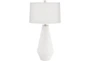 Table Lamp-White Triangle Cut Out  - Signature