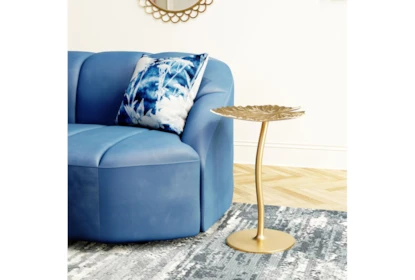 22" Gold Leaf Accent Table - Room