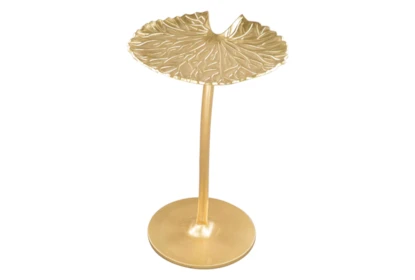 22" Gold Leaf Accent Table - Side