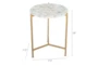 20" Gold + White Accent Table - Detail