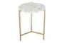 20" Gold + White Accent Table - Signature