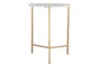 20" Gold + White Accent Table - Front