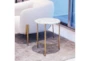 20" Gold + White Accent Table - Room