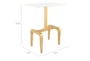 23" White Marble + Gold Accent Table - Dimensions Diagram