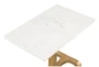 23" White Marble + Gold Accent Table - Top