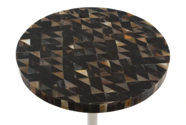 Black Geo Pattern Accent Table