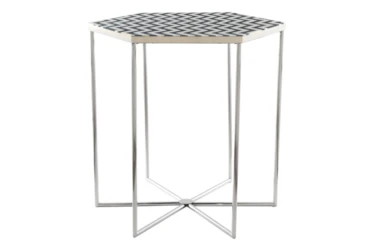 Black + White Pattern Accent Table