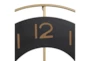 Cl 27.5 Inch Black And Gold Metal Wall Clock - Detail