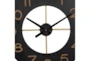 Cl 27.5 Inch Black And Gold Metal Wall Clock - Detail