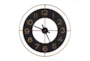 Cl 27.5 Inch Black And Gold Metal Wall Clock - Signature