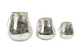 9 Inch Silver Candlestick Holders Set Of 3 - Signature