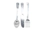 35 Inch Silver Metal Wall Decor Utensils Set Of 3 - Back