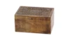 6 Inch Brown Wood Box Floral Carvings Set Of 3 - Material