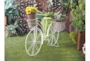 35 Inch Green Metal Bicycle Plant Stand - Room