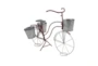 23 Inch Red Metal Galvanized Bicycle Planter - Material