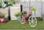 23 Inch Red Metal Galvanized Bicycle Planter - Room