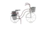 23 Inch Red Metal Galvanized Bicycle Planter - Signature
