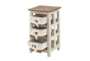 29 Inch White Wood Storage Unit Side Table - Front
