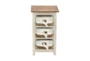 29 Inch White Wood Storage Unit Side Table - Material