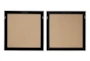 23.5 Inch Brown Shadow Box Wall Art Set Of 2 - Back