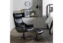 Raiden Black Leather Reclining Swivel Chair & Ottoman - Room