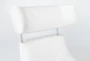Raiden White Leather Reclining Swivel Chair & Ottoman - Detail