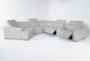 Chanel Grey 6 Piece 156" Modular Sectional With Left Arm Facing Cuddler Chaise - Side