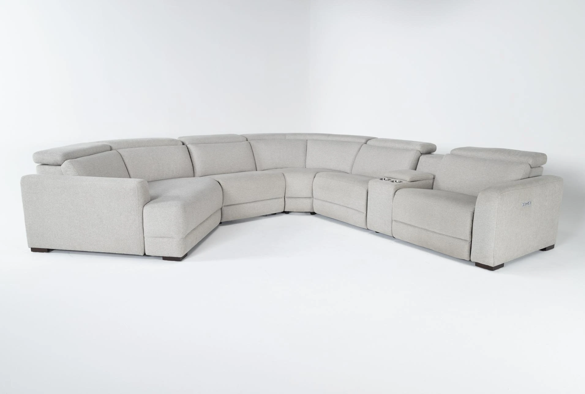 Chanel Grey 132 6 Piece Power Reclining Modular Sectional with