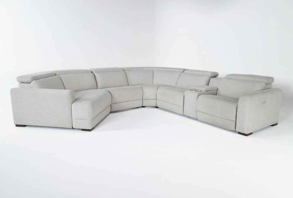 Chanel Grey 6 Piece 156" Modular Sectional With Left Arm Facing Cuddler Chaise