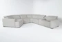 Chanel Grey  156" 6 Piece Modular Sectional with Left Arm Facing Cuddler Chaise, Power Headrest & USB - Signature