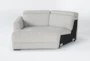 Chanel Grey 3 Piece 138" Sectional With Left Arm Facing Cuddler Chaise & Power Headrest - Side
