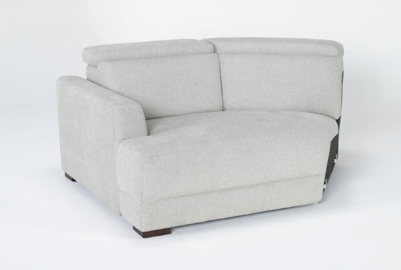 Chanel Grey Left Arm Facing Cuddler Chaise with Ratchet Headrest - 360