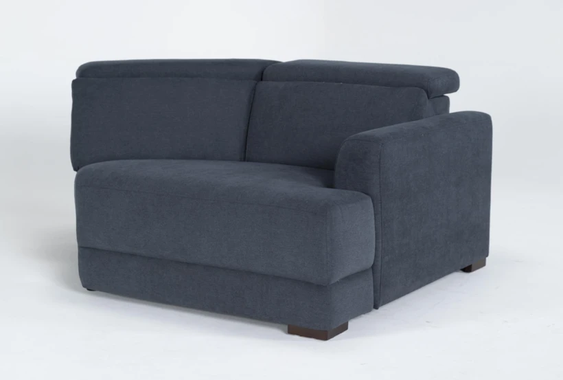 Chanel Denim Manual Right Arm Facing Cuddler Chaise with Ratchet Headrest - 360