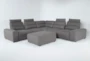 Sagan 7 Piece 134" Power Reclining Sectional With 2 Armrests & Ottoman - Side