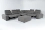 Sagan 8 Piece 168" Power Reclining Sectional With 2 Armrests & Ottoman - Side