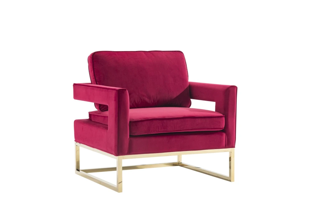 Hot Pink + Gold Accent Chair Living Spaces