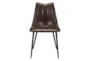 Reva Brown Contract Grade Faux Leather Dining Side Chair - Detail