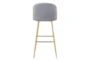 Comfy Grey Contract Grade 30" Bar Stool With Back - Detail
