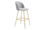 Comfy Grey Contract Grade 30" Bar Stool With Back - Signature