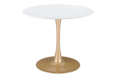 Opera White And Gold Dining Table