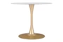 Opera White And Gold Dining Table - Detail